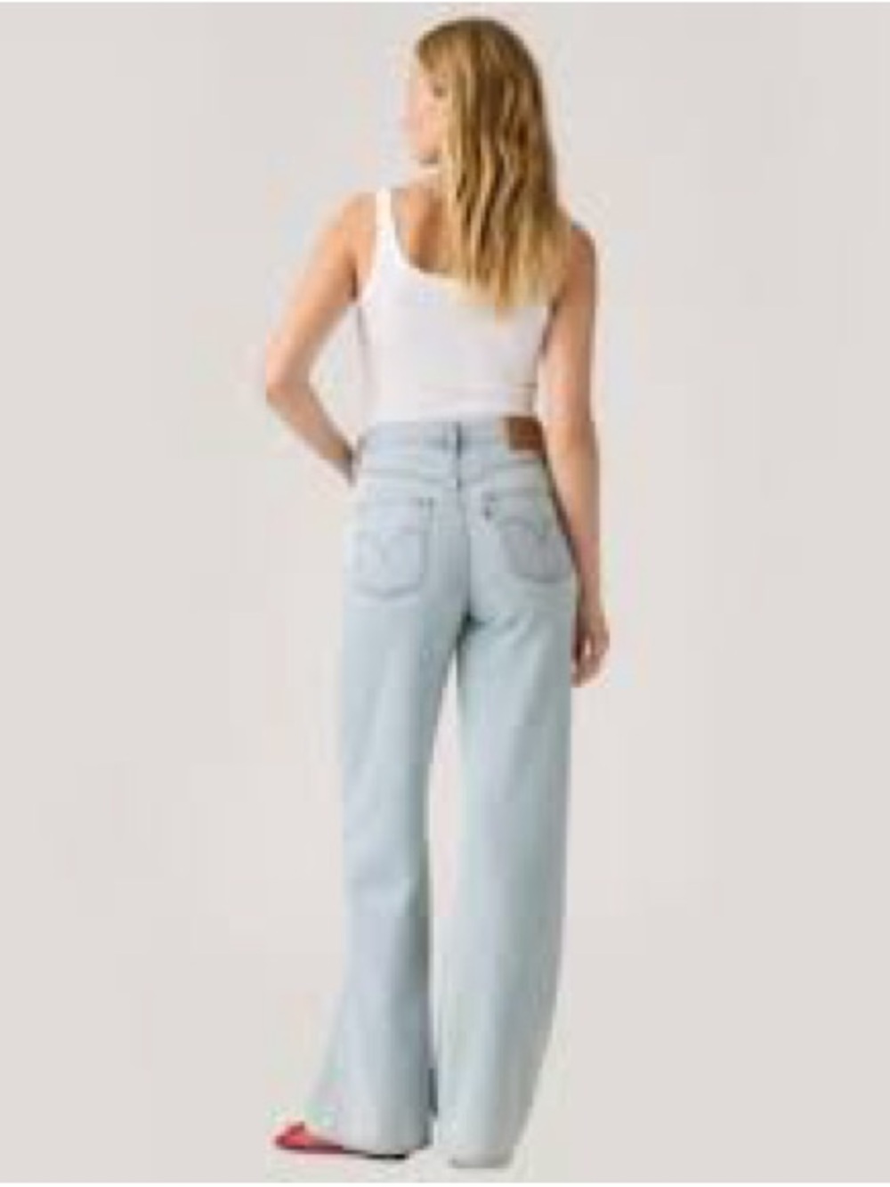 Levi's Light Blue ribcage Wide-Leg High-Rise Jeans